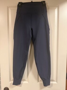 Peloton Jogger Leggings Womens Small Navy Blue High Rise Zip Pocket
